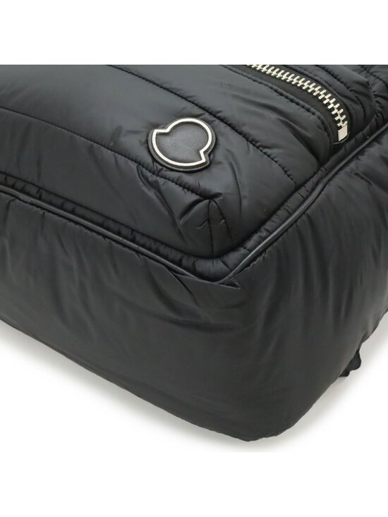 Moncler Kyria Backpack Nylon Down Leather Black Silver main image 4